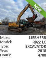 Tracked excavator Liebherr R922 LC
